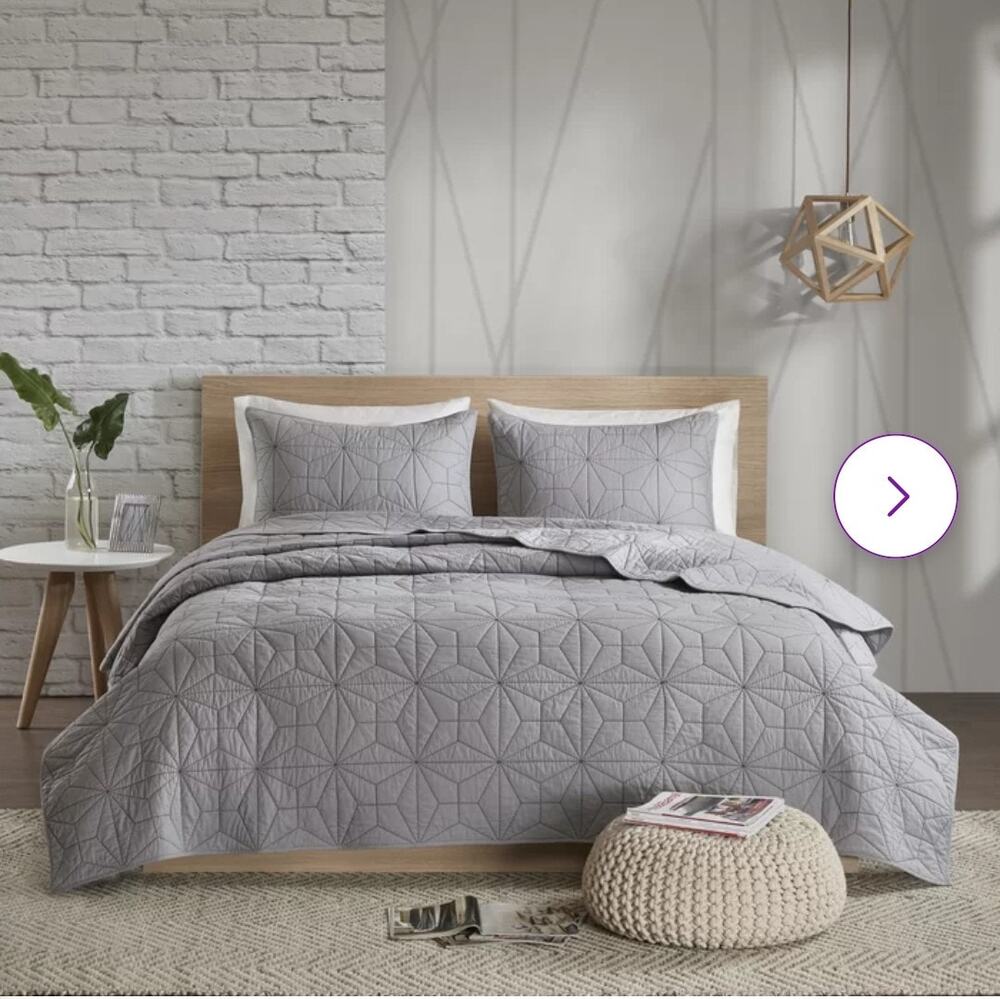 Urban Habitat Mason Coverlet Quilt 3 Piece Set Full/Queen Pillow Shams